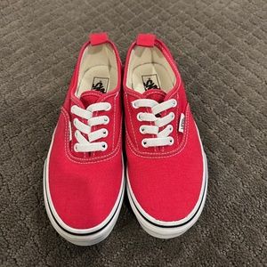 Red Slip-on Vans - Kids size 2.5